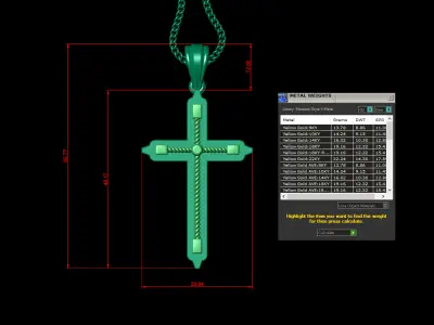 Cross Light Gold 4CP082 3DM STL 3D print model