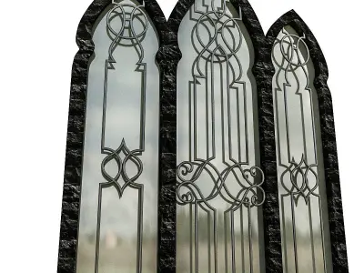 Mosque Entrance Low-poly 3D model