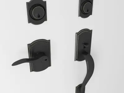 Door Handle in Black 3D model