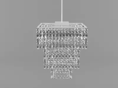 Square Crystal Chandelier 3D model