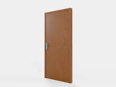 Modern Wood Door Free 3D model