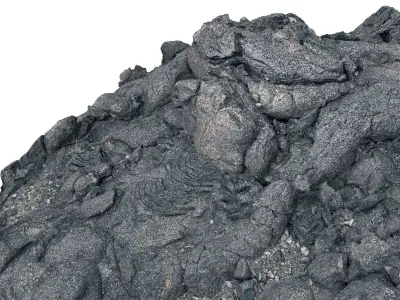 Lava Rock scan 16K Low-poly 3D model