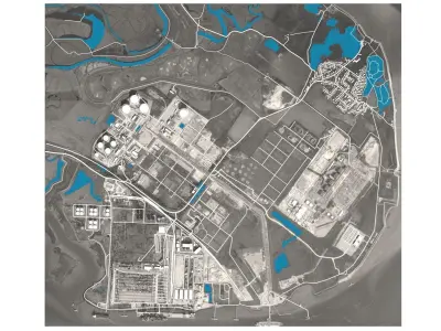 Landscape industrial facility 3D model