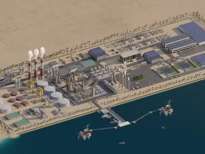 Petrochemical-Complex and Oil Gas Rig-Refinery power plant 3D model