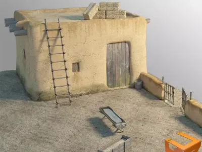 Adobe Farm House 3D model