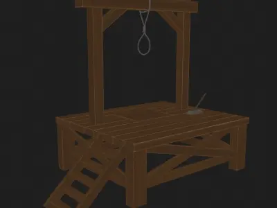 LowPoly  Middle Ages Objects Of Execution  Free low-poly 3D model