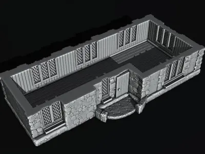 medieval house 3D print model