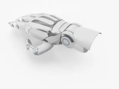Cyborg female hand 3D model