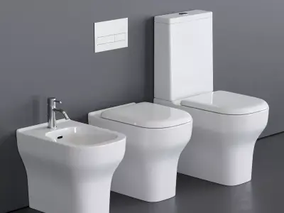 Olympia Ceramica Synthesis WC Low-poly 3D model