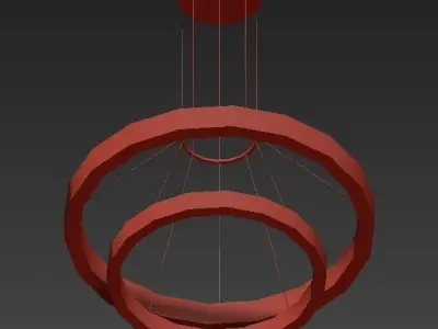 LED 2 Tier Chandelier 3D model