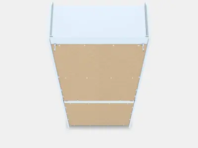 HAUGA High cabinet with 2 doors Low-poly 3D model