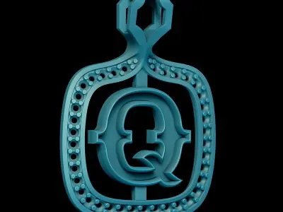 Q Letter Pendant 3D print model