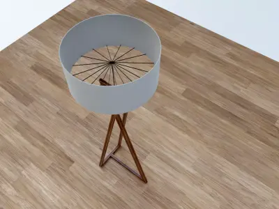 Lamp with Flooring Low-poly 3D model
