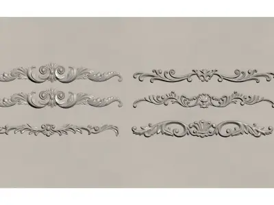 European-style carving 3D model