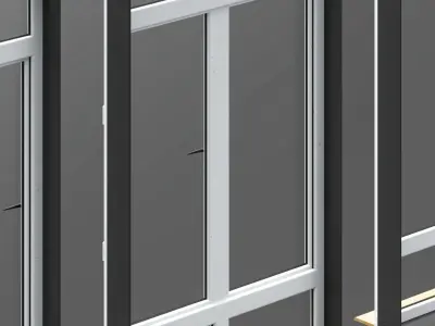 UPVC windows with frame collection 3D model