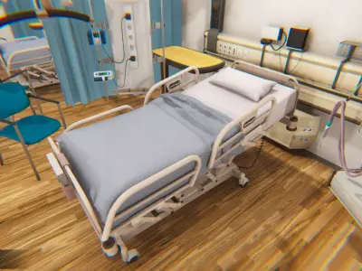Clinic - Hospital room Low-poly 3D model