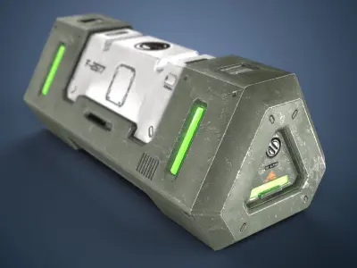 Sci-fi Crate Low-poly 3D model