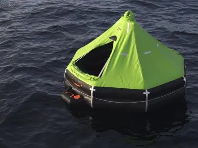  Air-Filled Life Raft 