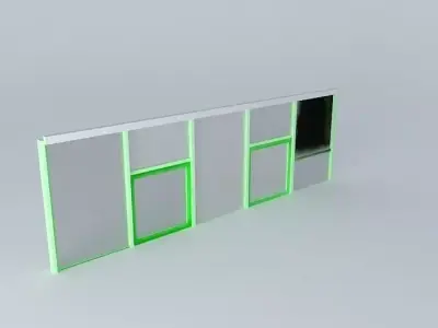 Aluminium glazing Free 3D model