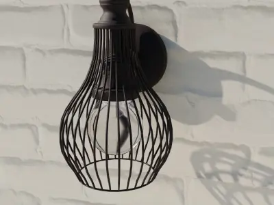 Lamp for exterior Low-poly 3D model