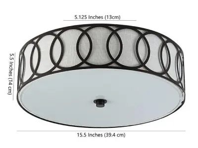 Hershberger Light Drum Flush Mount - 3 Colour Free 3D model