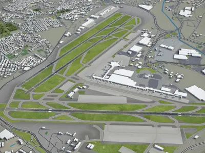 Istanbul Ataturk Airport Low-poly 3D model