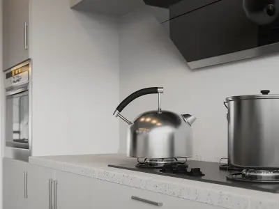 Modern space living room 3D model