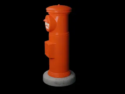 Postbox No1 Round Shape 3D model