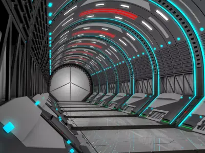 Sci Fi Interior Space 3D model