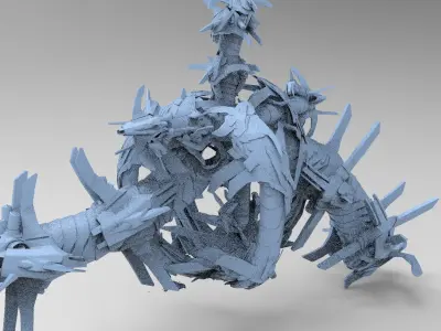 Transformer tail architecture 7 3D model