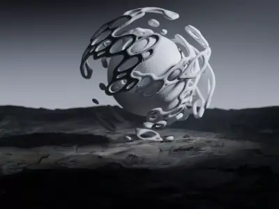Stylized Alien Landscape Animation 3D model
