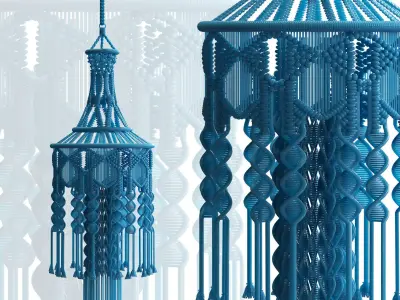 Chandelier macrame 3D model