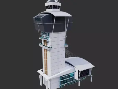 Lax Airport main Buildings 3D model