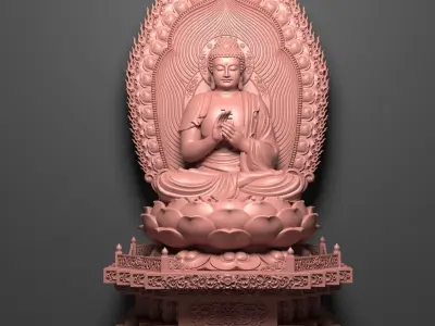 3d printed model of the Medicine Buddha 3D print model