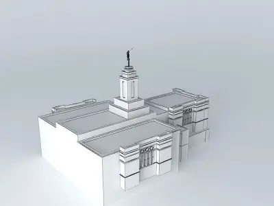 LDS. Temple Colonia Juarez, Chihuahua. Templo Mormon. 55th op... Free 3D model
