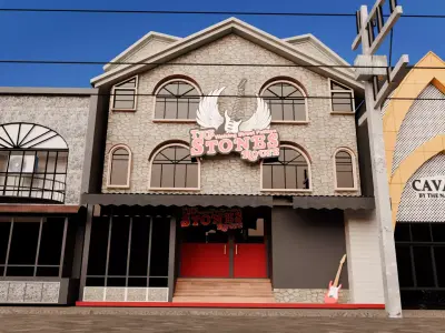 Walking Street Pattaya City Thailand 3D model