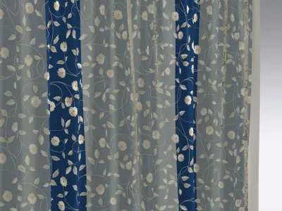 Curtain Low-poly 3D model