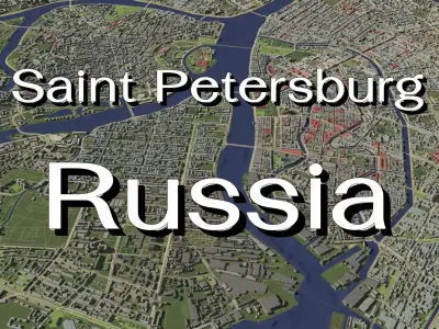 Saint Petersburg Russia - city and urban 3D model