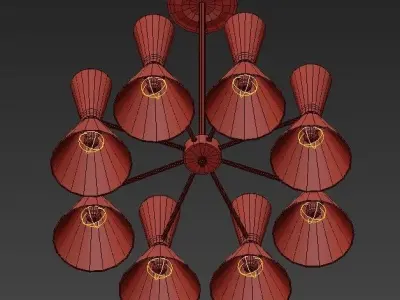 CAIRO Chandelier 8 Arm black 3D model