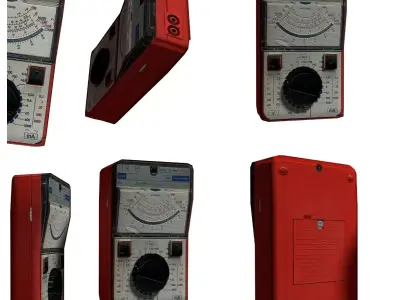 Electronic Voltage Meter Hand Survey Device Sci Fi Electricity Low-poly 3D model