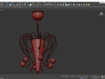 CONIC CRYSTAL CHANDELIER Low-poly 3D model