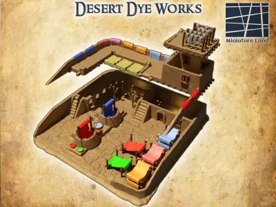 Desert Dye Works - Tabletop Terrain - 28 MM 3D print model