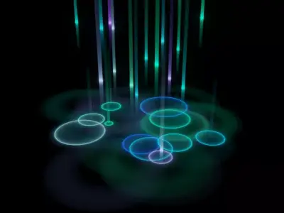 Laser Neon Rain Low-poly 3D model