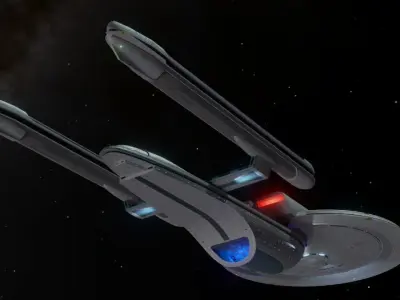 USS Excelsior Replica from Star Trek III Low-poly 3D model