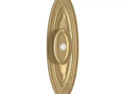 Old Gold Design Classic Handle Door 3D model