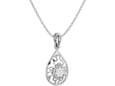 Light Minimalist Diamond Pendant Necklace 3D print model