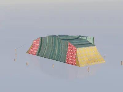 Eastern Camping Tent 3D model