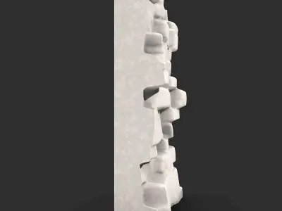 Crude Stone Barrier Low Poly 3D print model purchase