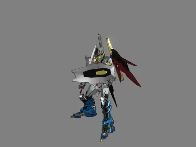 Attacker Gundam B 12 3D model
