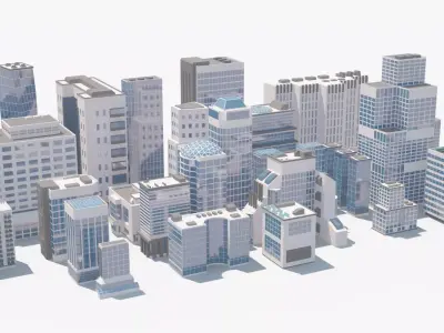 Buildings city 3D model